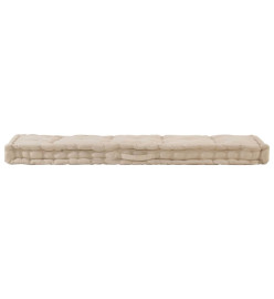 Coussins de plancher de palette 2 pcs Coton Beige