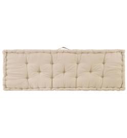 Coussins de plancher de palette 2 pcs Coton Beige
