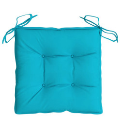 Coussins de chaise 2 pcs turquoise 40x40x7 cm tissu