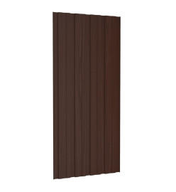 Panneaux de toiture 36 pcs Acier galvanisé Marron 100x45 cm