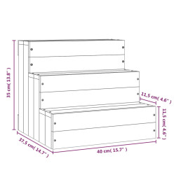 Escalier pour animaux de compagnie 40x37,5x35 cm Bois de pin