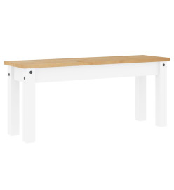 Banc à manger Panama blanc 105x30x45 cm bois massif de pin