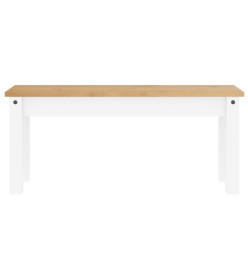 Banc à manger Panama blanc 105x30x45 cm bois massif de pin