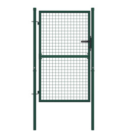 Portail de clôture acier 100x125 cm vert