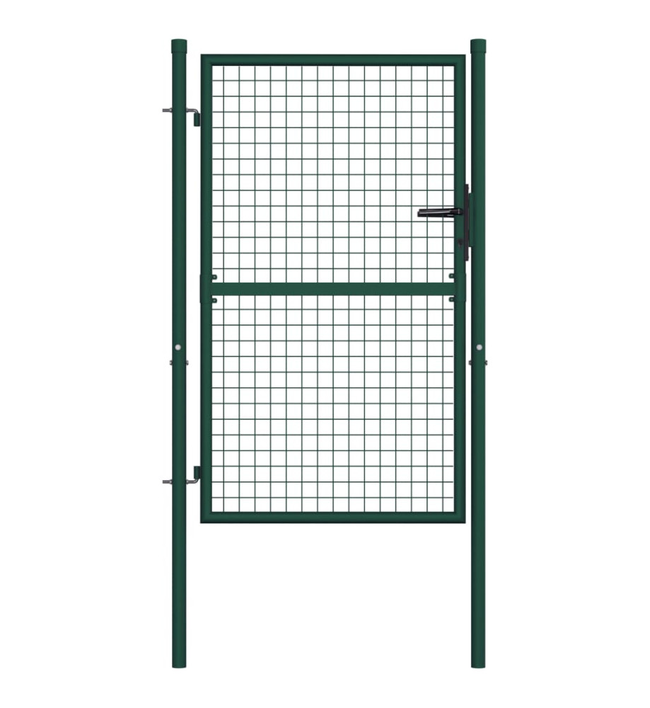 Portail de clôture acier 100x125 cm vert