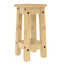 Tabourets de bar lot de 2 bois massif de pin