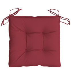 Coussins de palette lot de 2 rouge bordeaux 50x50x7 cm
