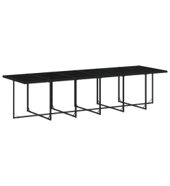 Ensemble à manger de jardin 13 pcs coussins noir résine tressée