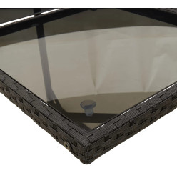 Ensemble à manger de jardin 13 pcs coussins noir résine tressée