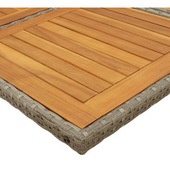 Ensemble à manger de jardin 9 pcs coussins gris résine tressée