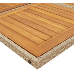 Ensemble à manger de jardin et coussins 13 pcs beige