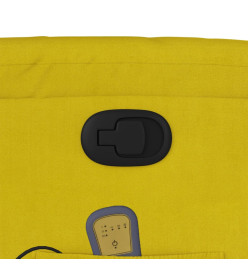 Fauteuil de massage inclinable Jaune Velours