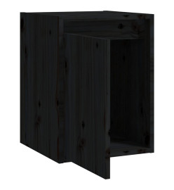 Armoire murale Noir 30x30x40 cm Bois de pin massif