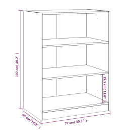 Garde-robe sonoma gris 77x48x102 cm bois d'ingénierie