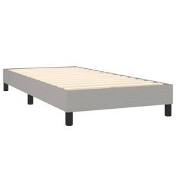 Lit à sommier tapissier et matelas Gris clair 90x190 cm Tissu
