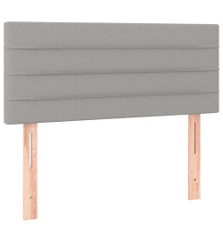 Lit à sommier tapissier et matelas Gris clair 90x190 cm Tissu