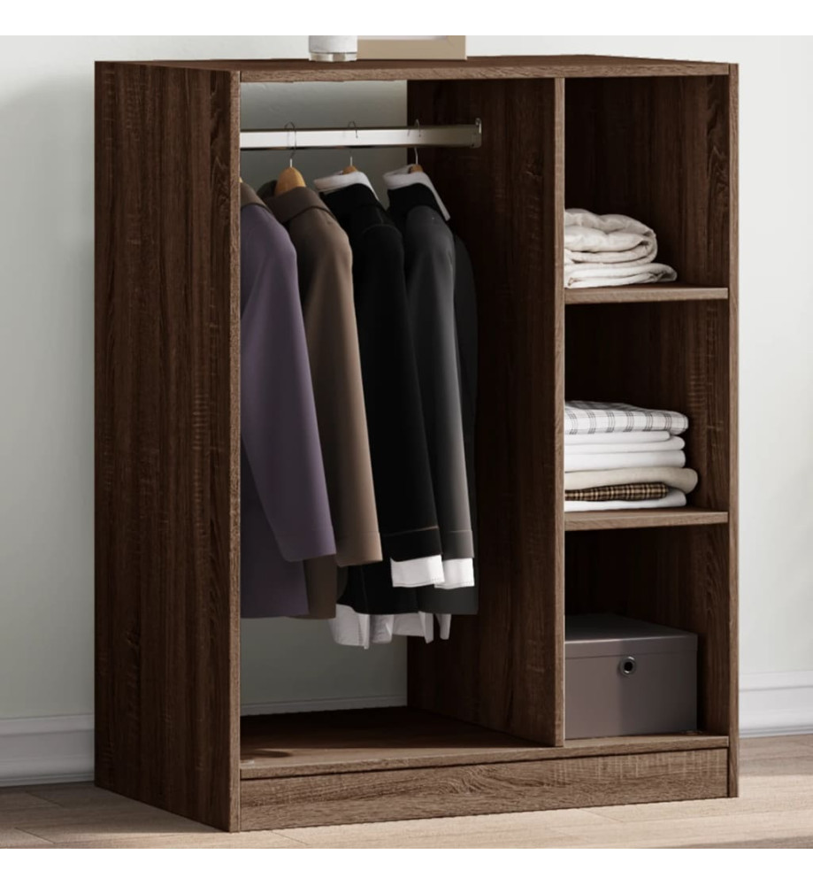 Garde-robe chêne marron 77x48x102 cm bois d'ingénierie