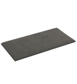 Panneaux muraux 12 pcs Gris foncé 30x15 cm Velours 0,54 m²