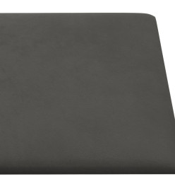 Panneaux muraux 12 pcs Gris foncé 30x15 cm Velours 0,54 m²