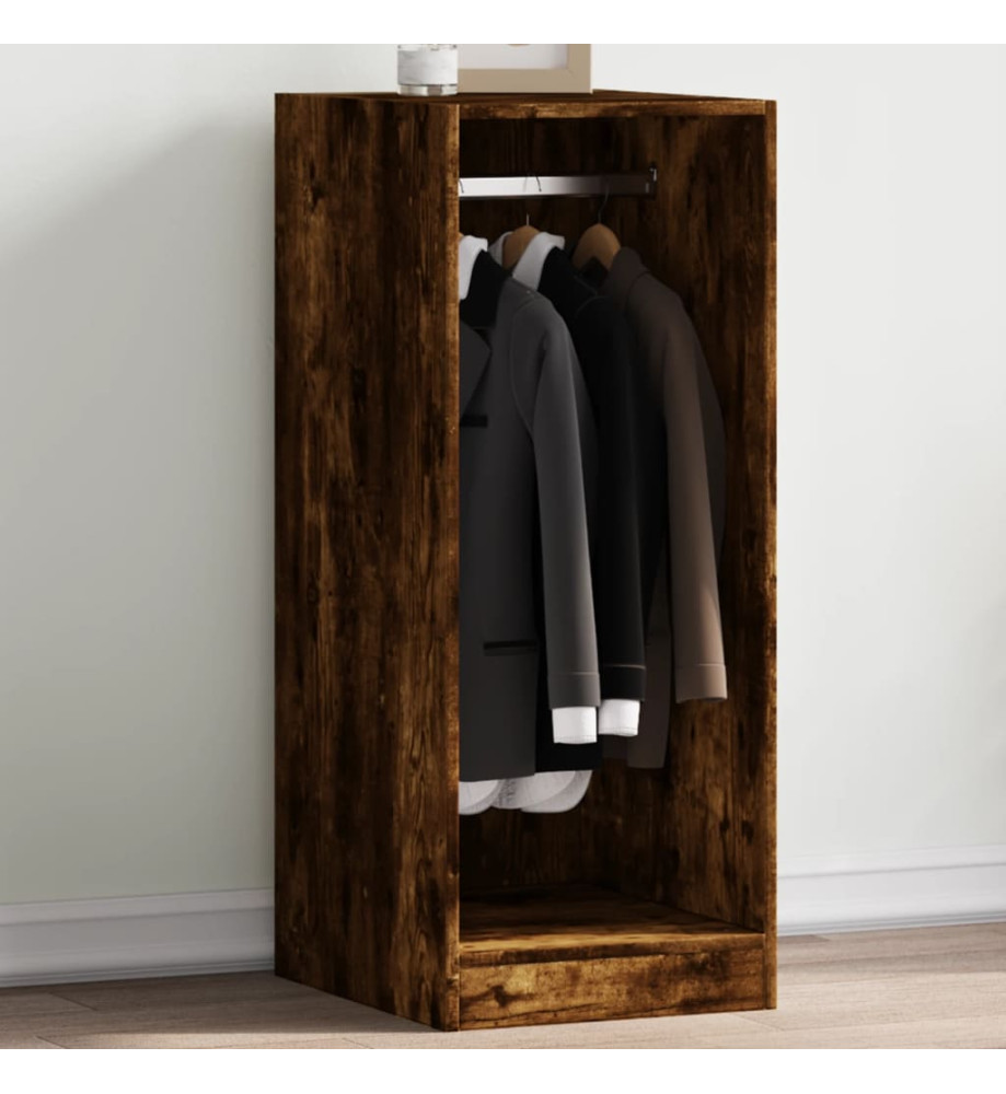 Garde-robe chêne fumé 48x41x102 cm bois d'ingénierie