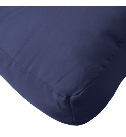 Coussins de palette lot de 2 bleu marine tissu