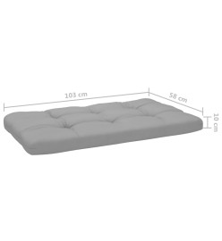 Salon de jardin palette 4 pcs et coussins pin imprégné de blanc
