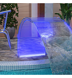 Fontaine de piscine avec LED RVB et ensemble connecteurs 50 cm