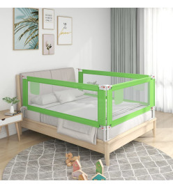 Barrière de sécurité de lit d'enfant Vert 140x25 cm Tissu