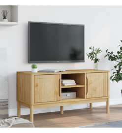 Meuble TV FLORO cire marron 114x43x55 cm bois massif de pin