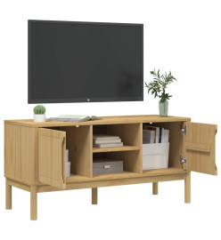 Meuble TV FLORO cire marron 114x43x55 cm bois massif de pin