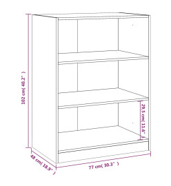 Garde-robe blanc 77x48x102 cm bois d'ingénierie