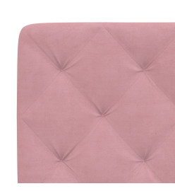 Cadre de lit avec lumières LED rose 120x200 cm velours