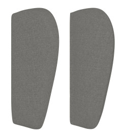 Tête de lit avec oreilles Gris foncé 183x23x78/88 cm Tissu