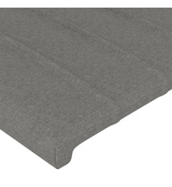 Tête de lit avec oreilles Gris foncé 183x23x78/88 cm Tissu