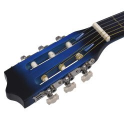 Jeu de guitare classique pour débutants 8 pcs Bleu 1/2 34"