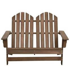 Chaise de jardin Adirondack 2places Bois de sapin massif Marron