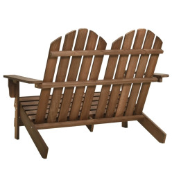 Chaise de jardin Adirondack 2places Bois de sapin massif Marron