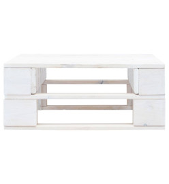 Pouf palette de jardin Bois de pin imprégné de blanc