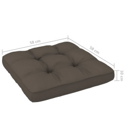 Pouf palette de jardin Bois de pin imprégné de blanc