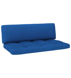 Salon de jardin palette 6 pcs et coussins pin imprégné de blanc