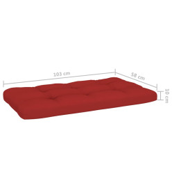 Salon de jardin palette 4 pcs et coussins Pin imprégné de blanc