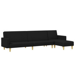 Ensemble de canapés 2 pcs noir tissu