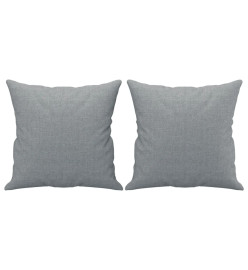 Ensemble de canapés 3 pcs coussins gris clair tissu