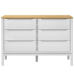 Commode FLORO blanc bois de pin massif