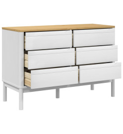 Commode FLORO blanc bois de pin massif