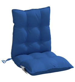 Coussins de chaise à dossier bas lot de 2 bleu royal