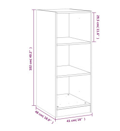 Garde-robe gris béton 48x41x102 cm bois d'ingénierie