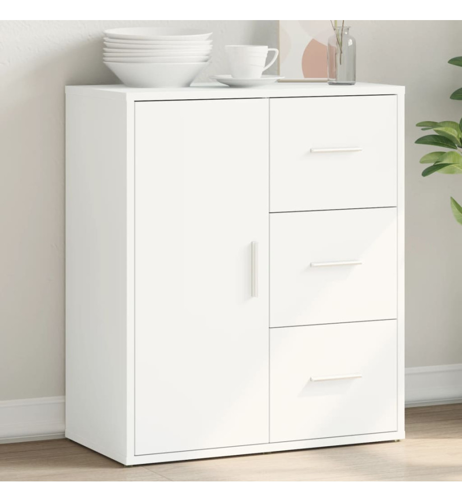 Buffet blanc 60x31x70 cm bois d'ingénierie Buffet blanc 60x31x70 cm bois d'ingénierie