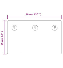 Porte-manteau mural 40x25 cm Verre trempé Design Plage