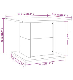 Table basse Chêne fumé 55,5x55,5x40 cm Aggloméré